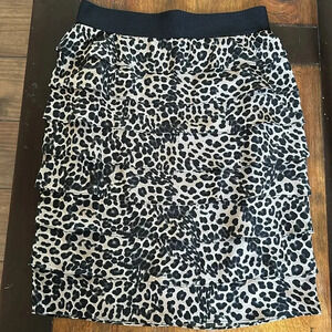 Alfani leopard print tiered skirt size 12